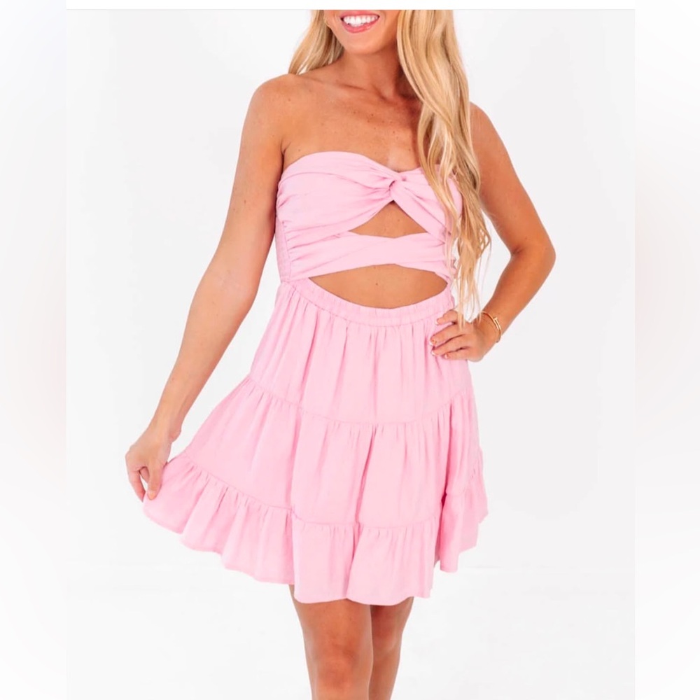 Pink Cut-Out Dress